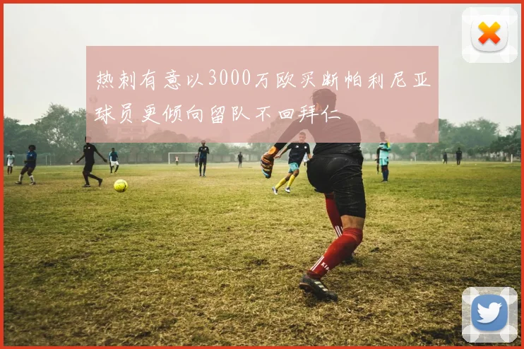 热刺有意以3000万欧买断帕利尼亚球员更倾向留队不回拜仁